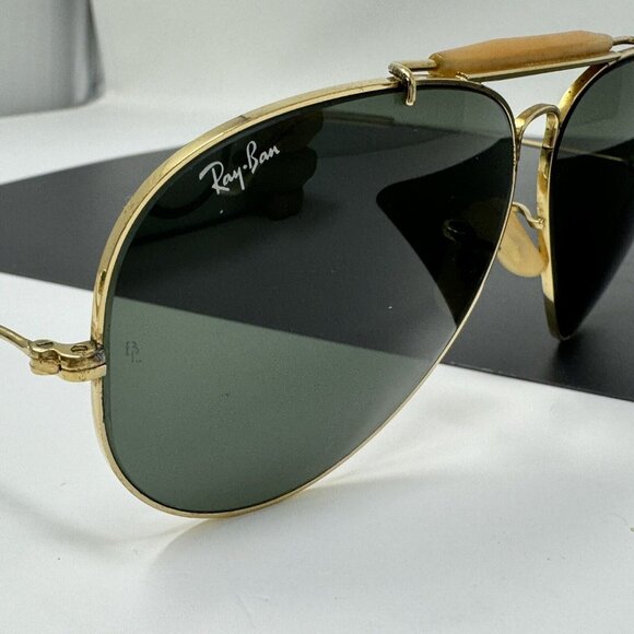 Ray Ban Bausch & Lomb Large 62-12 Aviator Vintage B+L Sunglasses w/Case US Made - Picture 6 of 10